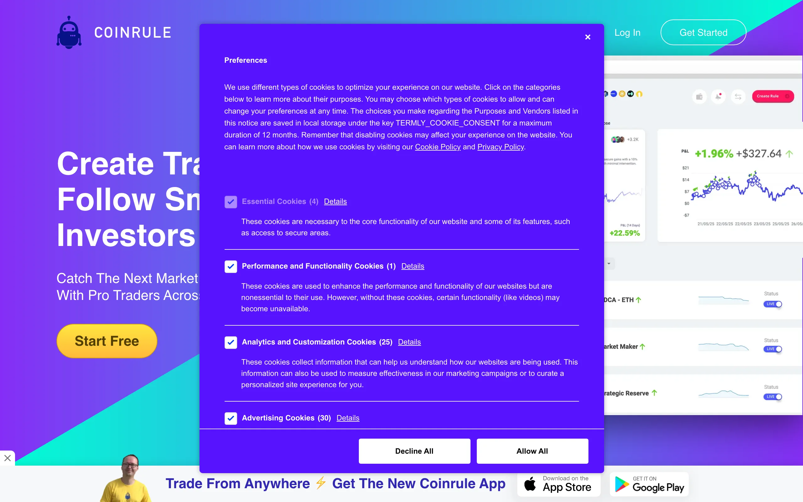 Coinrule screenshot