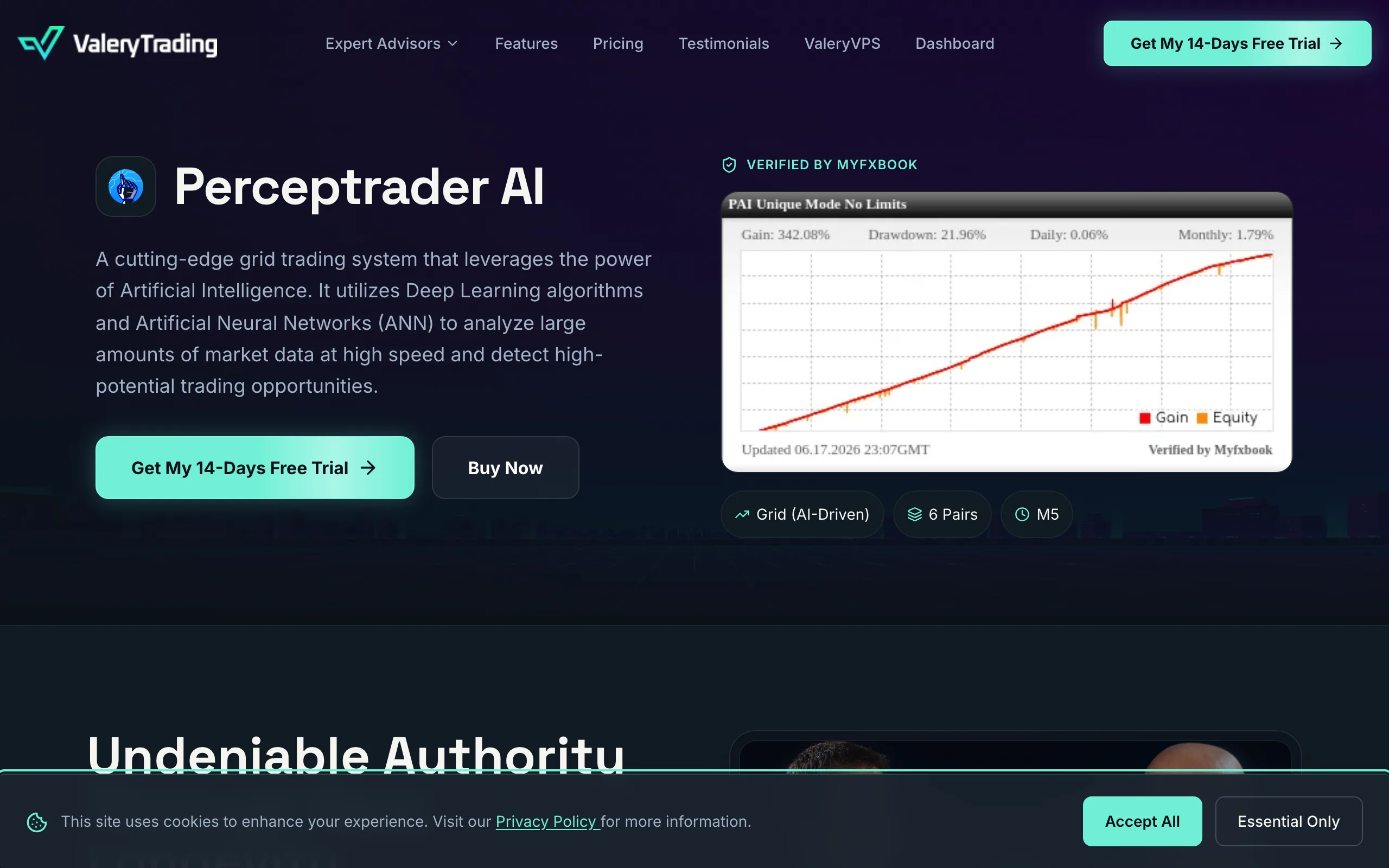 Perceptrader AI screenshot