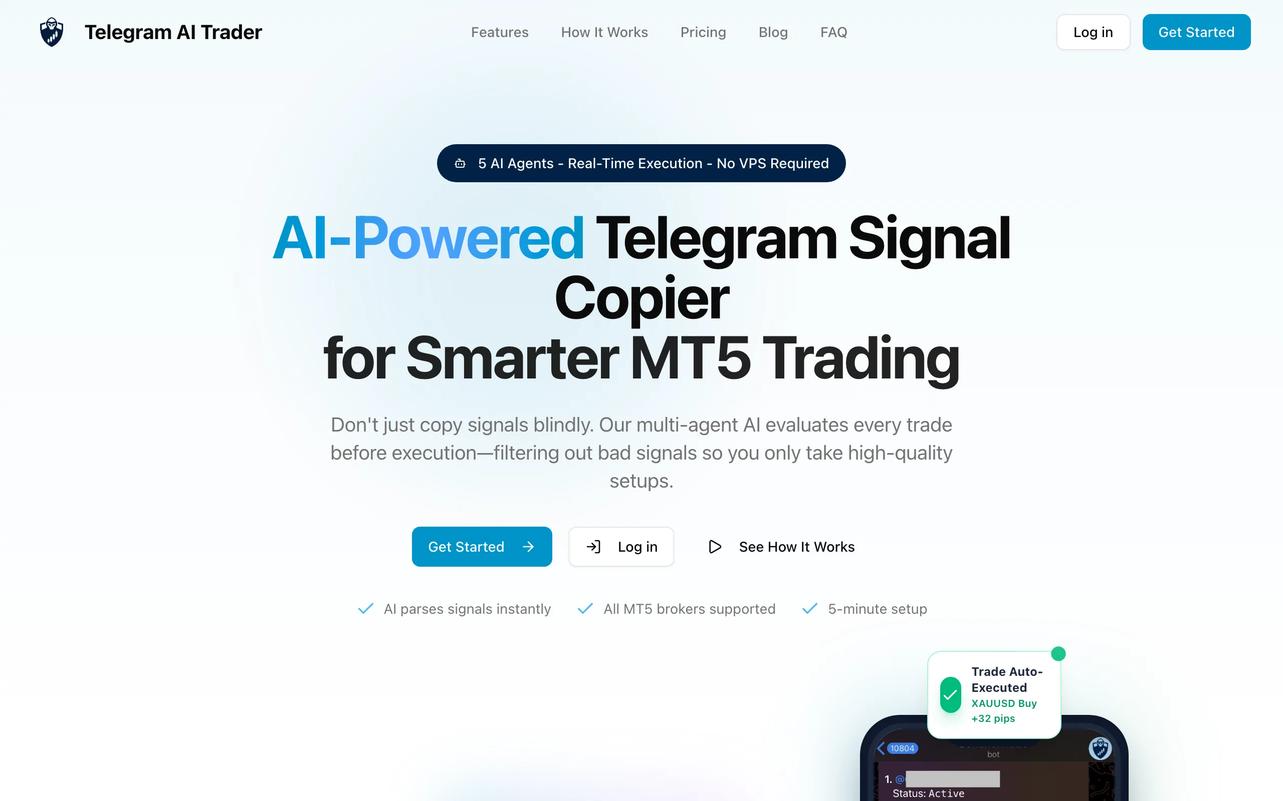 Telegram AI Trader screenshot