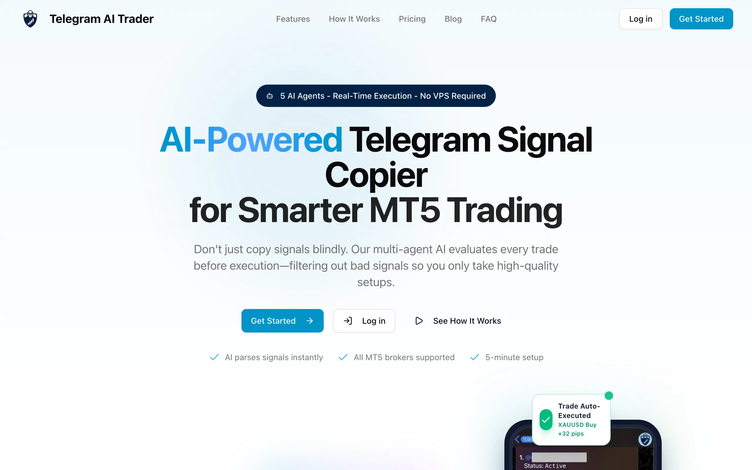 Telegram AI Trader screenshot